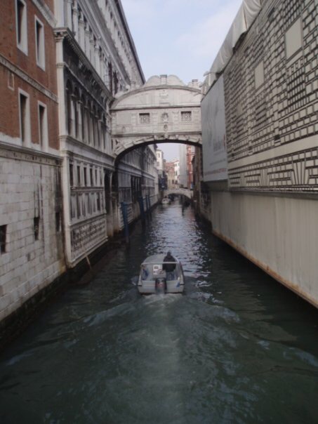 the Bridge of Sighs, viewed from Ponte della Canonica, Venice, Italy
