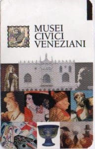 Doge's palace ticket with several pictures of artwork and artecfacts from the museum, Venice, Italy