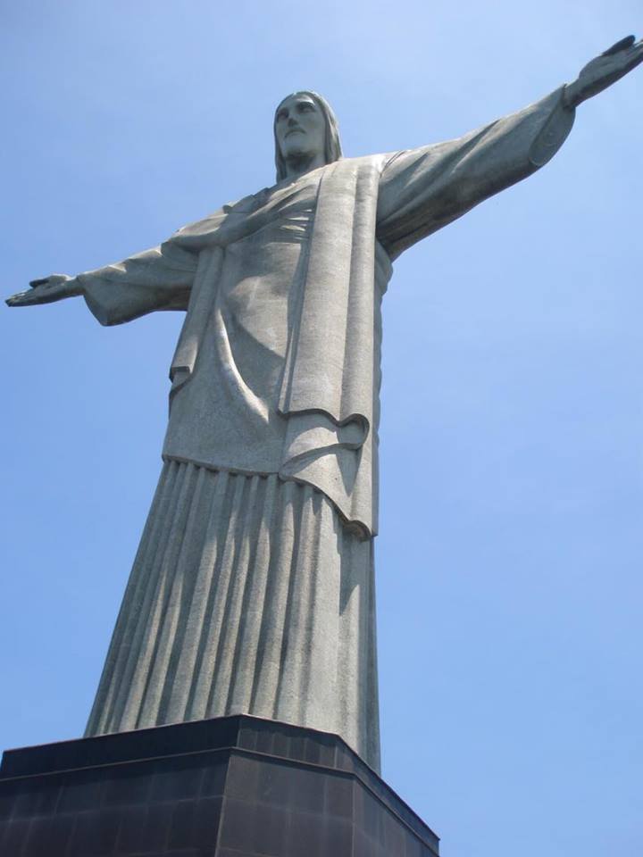 Statue of Christ the Redeemer, Rio de Janeiro, from the front right side