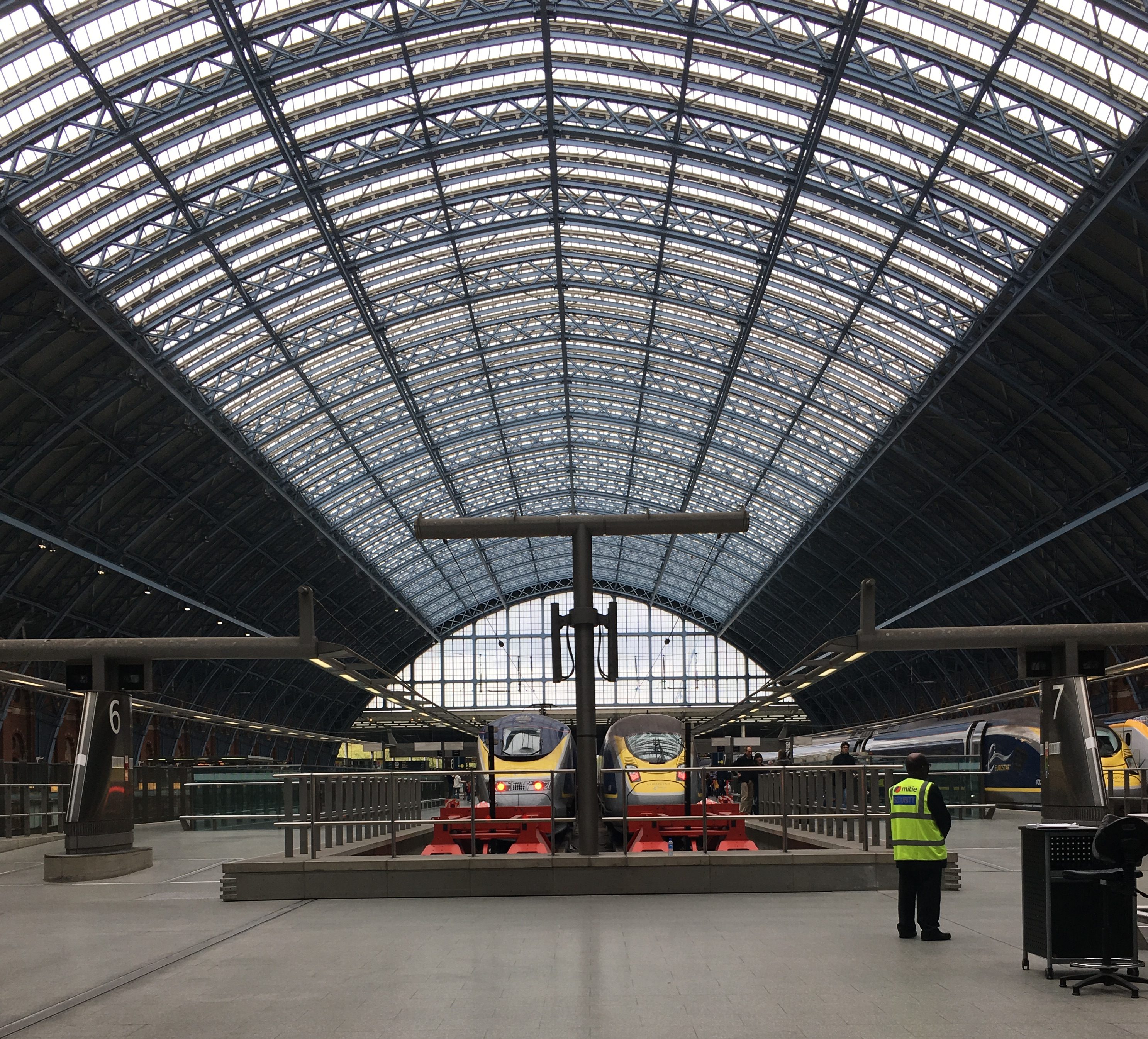 Eurostar trains at St Pancras International