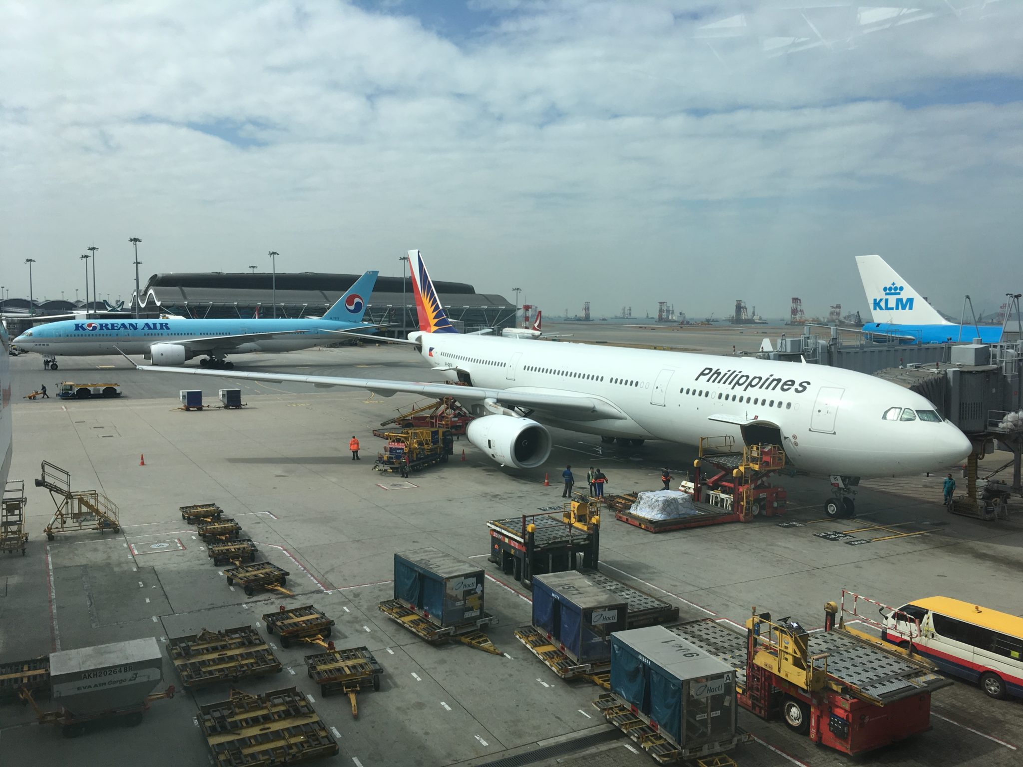 Our Philippine Airlines plane from the airport window