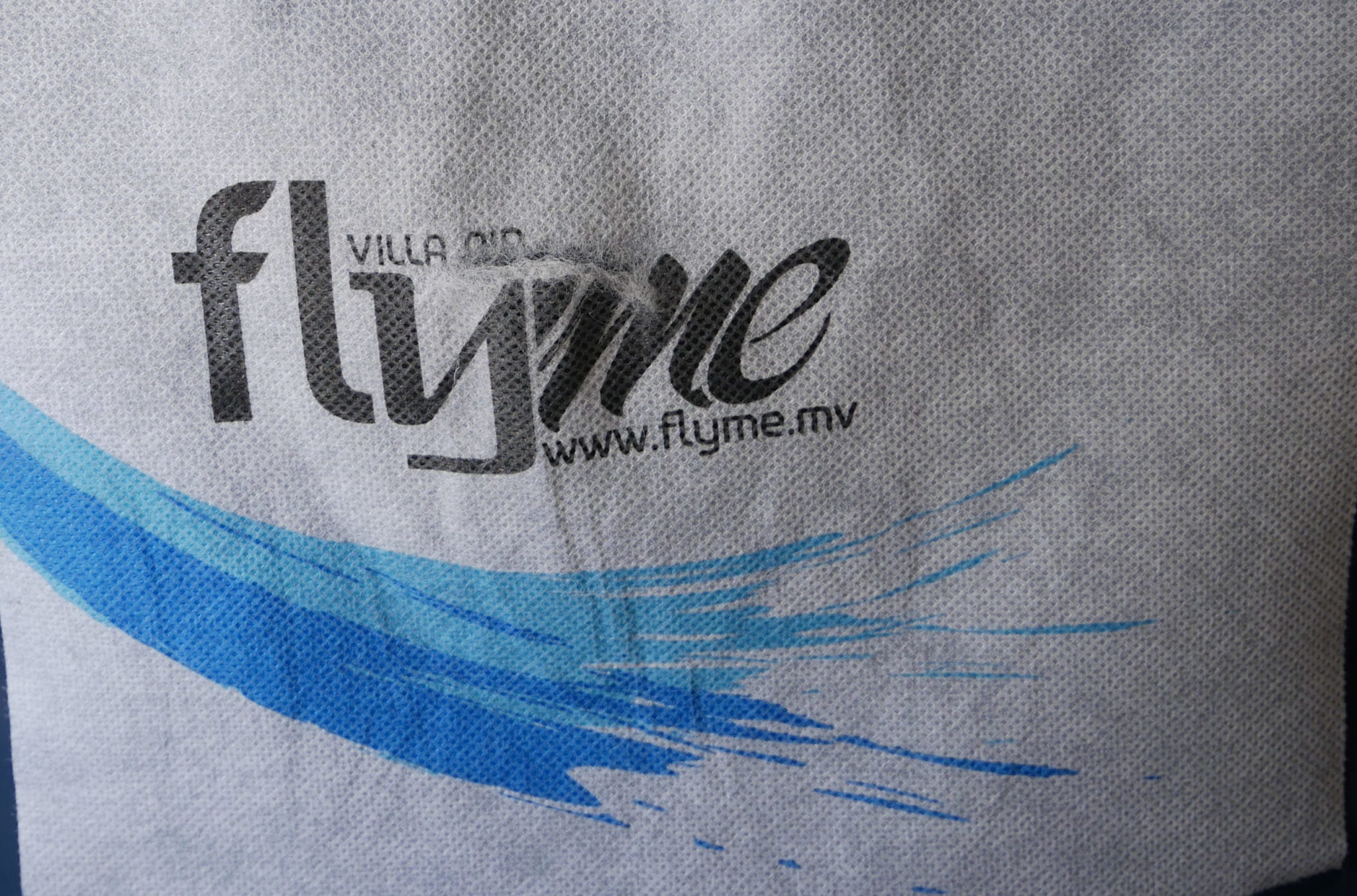 Flyme headrest cover in ATR 72-500 plane