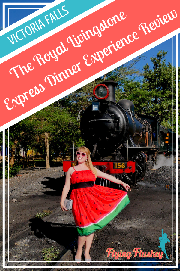 Victoria Falls is an iconic African destination and a place that deserves an extra special treat. We stepped back in time on a vintage train, the Royal Livingstone Express dinner experience. #africatravel #royallivingstoneexpress #victoriafalls #vintagetrain #victoriafallstrain