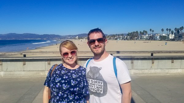 Mr & Mrs Fluskey on our Venice Beach Secret Food Tour, Los Angeles