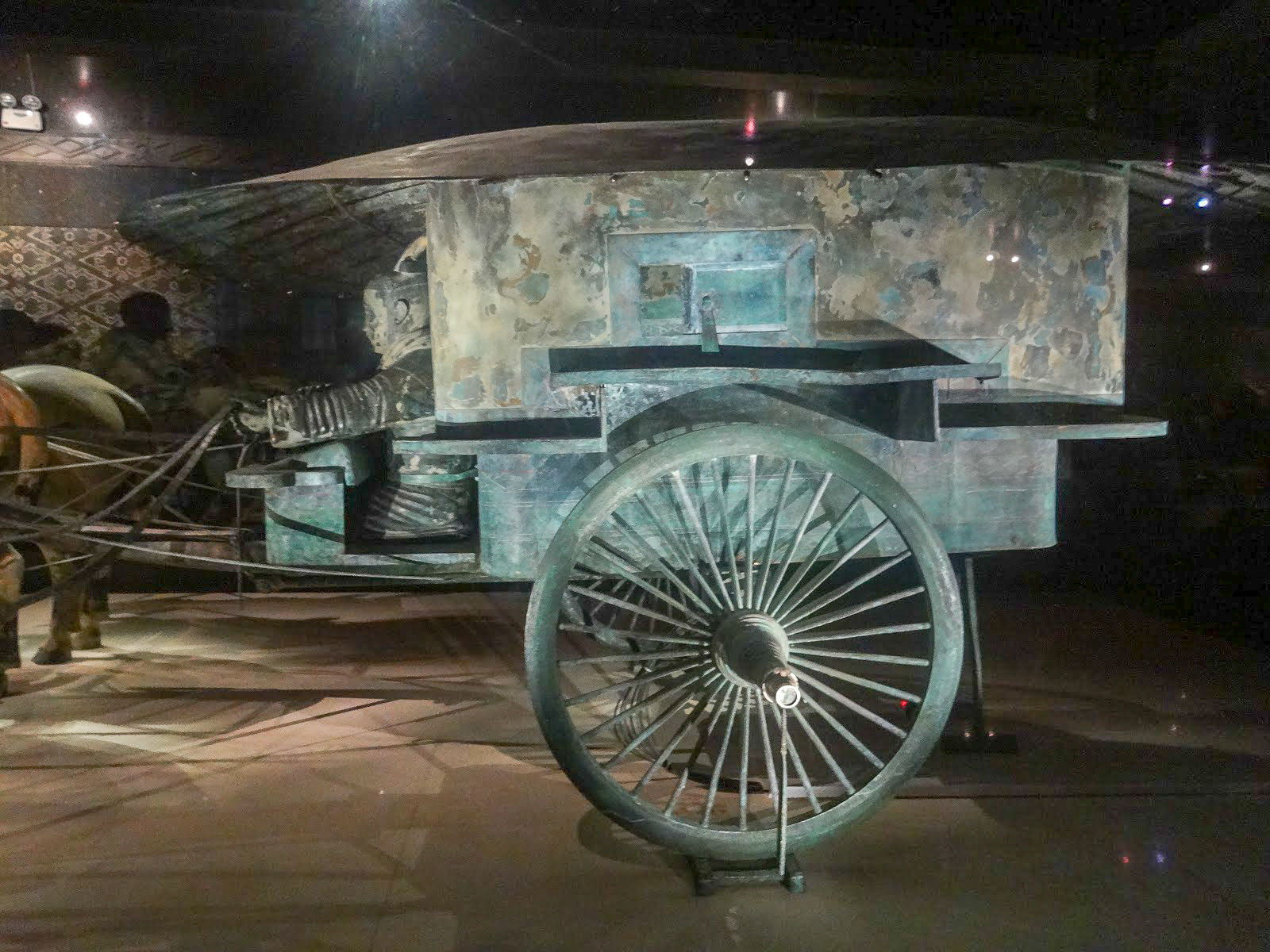 Bronze chariot number 2 of the Qin Bonze Chariots at Emperor Qinshihuang's Mausoleum, Xian, China
